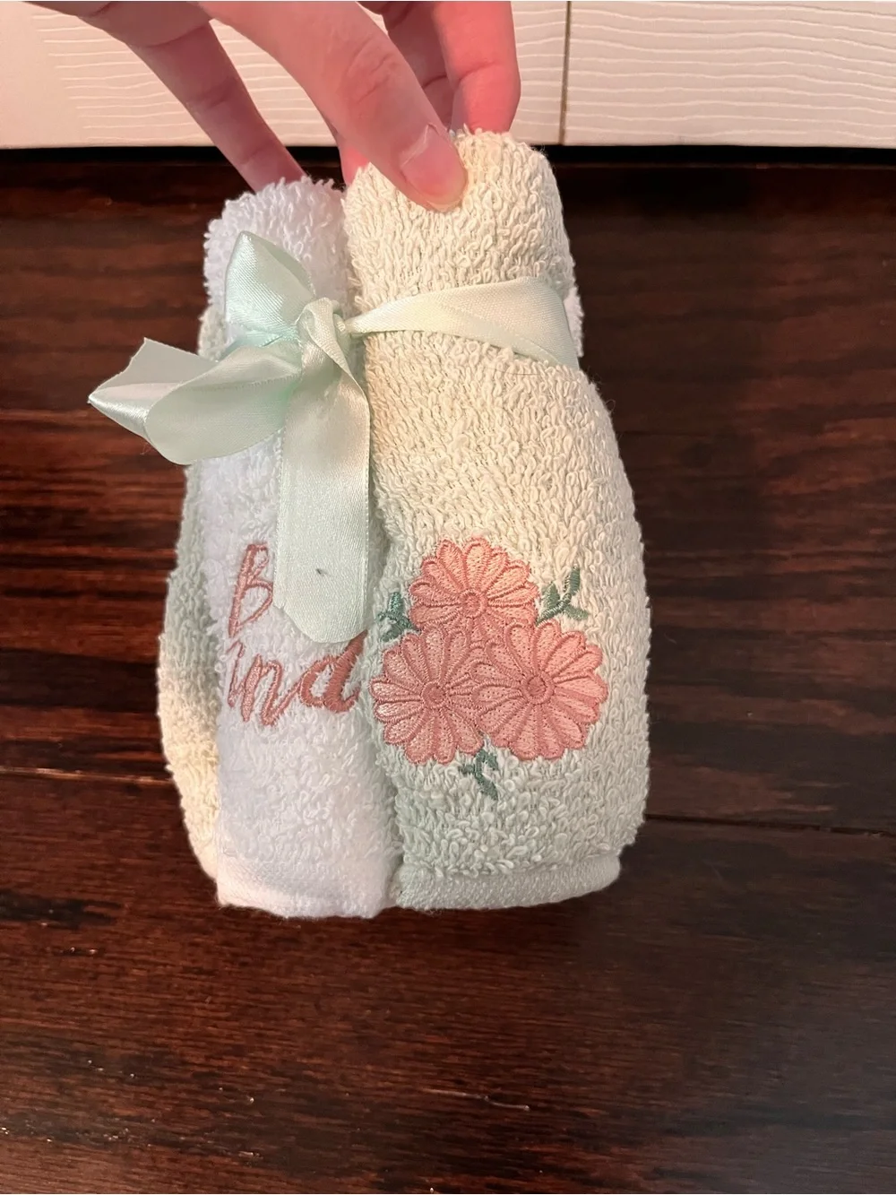 Embroidered Decorative Towels - set of 5